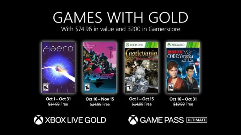 Xbox Games with Gold October lineup announced • Eurogamer.net