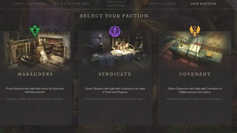 New World which faction should you join?