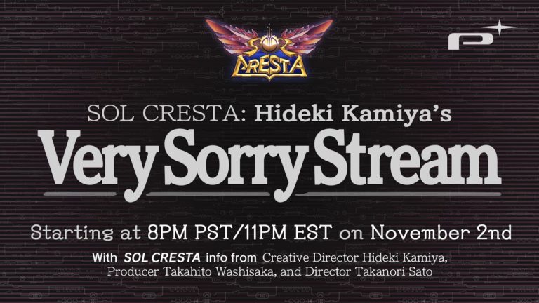 Sol Cresta “Hideki Kamiya’s Very Sorry” livestream airing later today